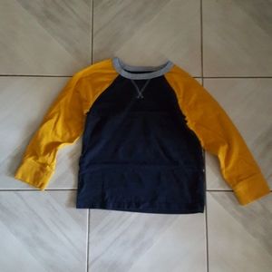 Gap, Long sleeve tee, Yellow and blue